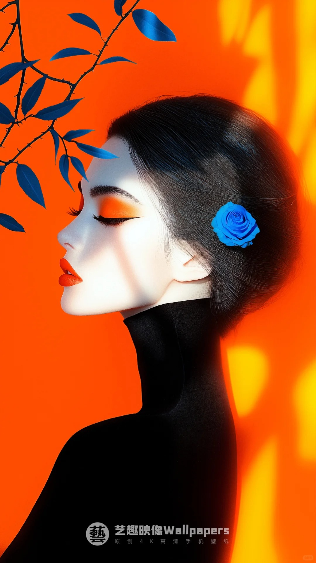 手机壁纸#D432丨蓝玫撞橙丽人入画丨12P_12_艺趣映像Wallpapers_来自小红书网页版.jpg