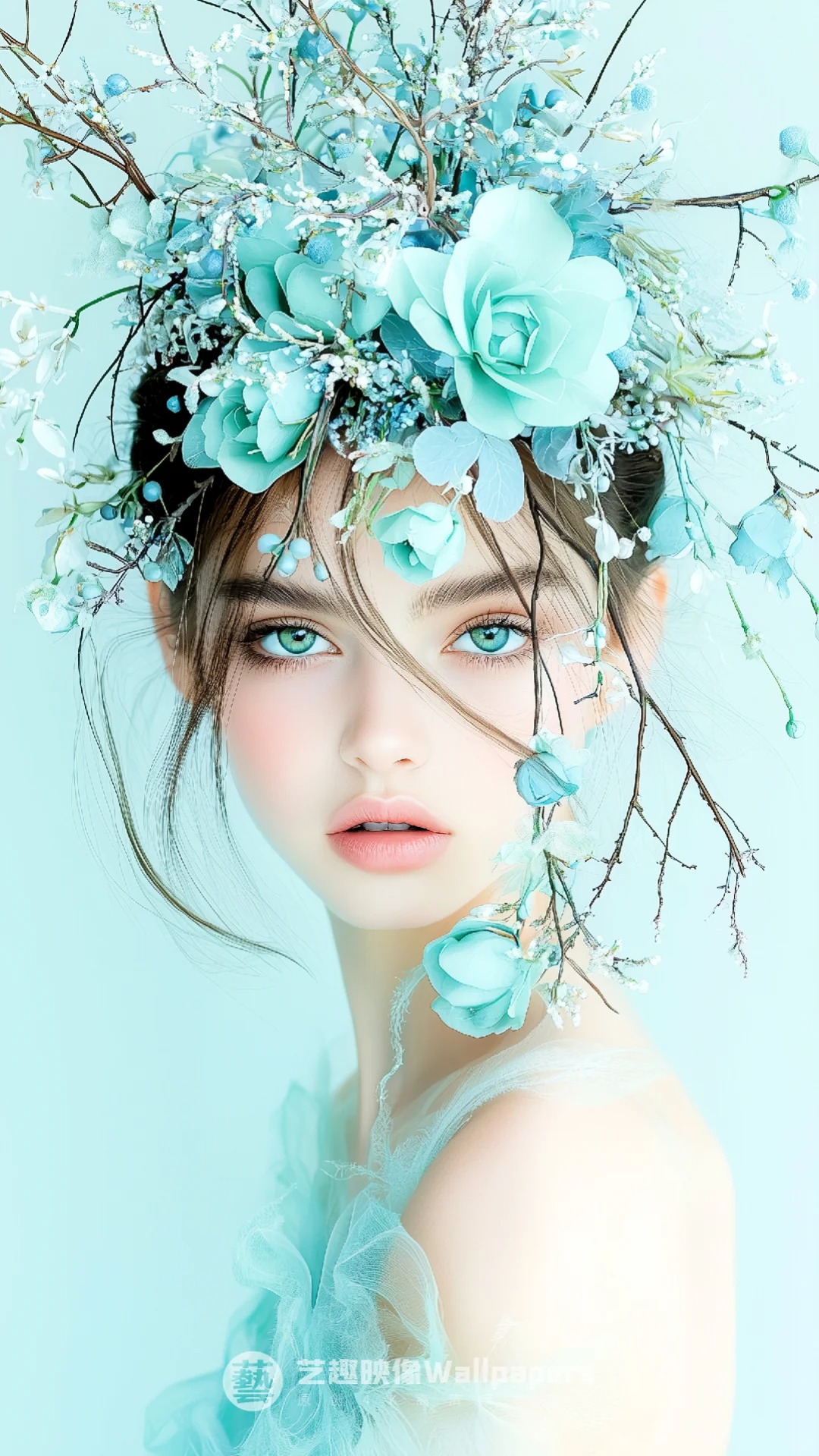手机壁纸#D435丨青黛映粉少女拈花丨12P_3_艺趣映像Wallpapers_来自小红书网页版.jpg